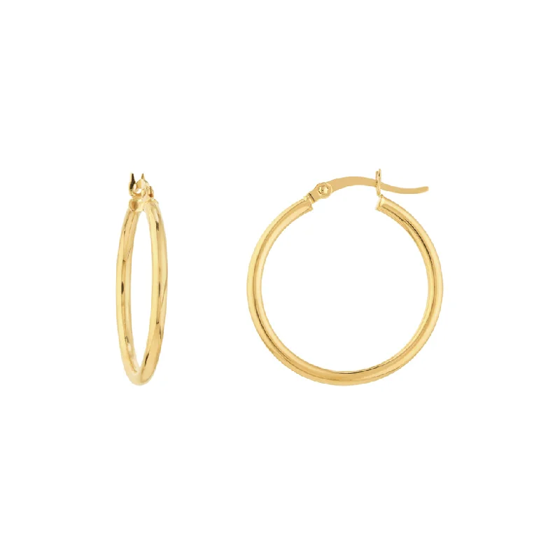 10K Yellow Gold 25mm Hoop Earrings