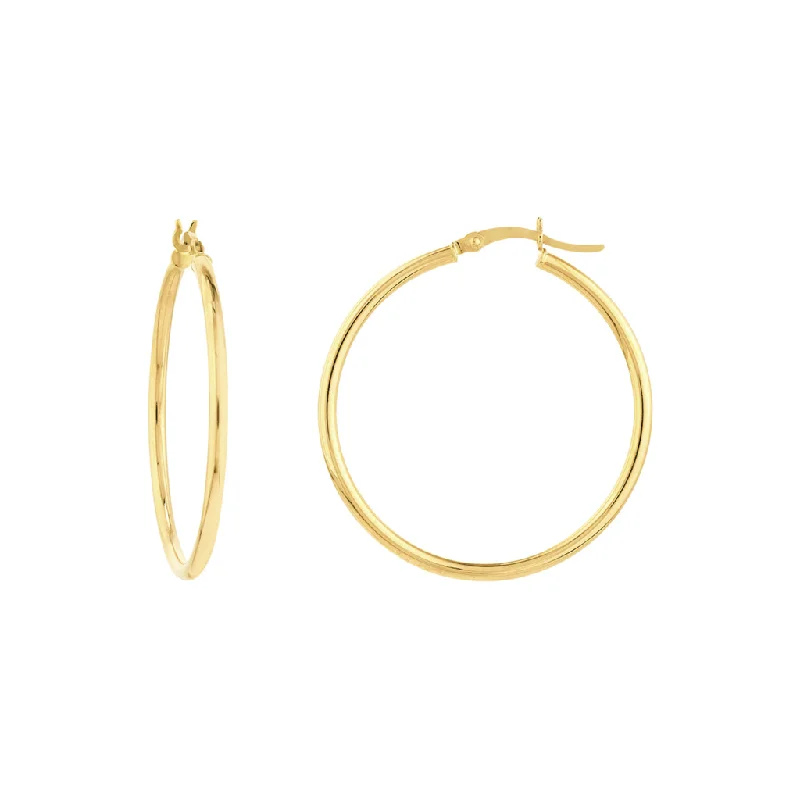 10K Yellow Gold 35mm Large Hoop Earrings