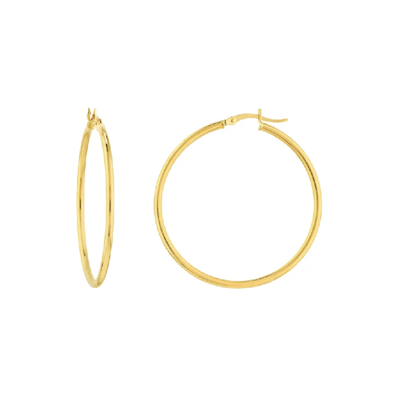 10K Yellow Gold 40mm Hoop Earrings