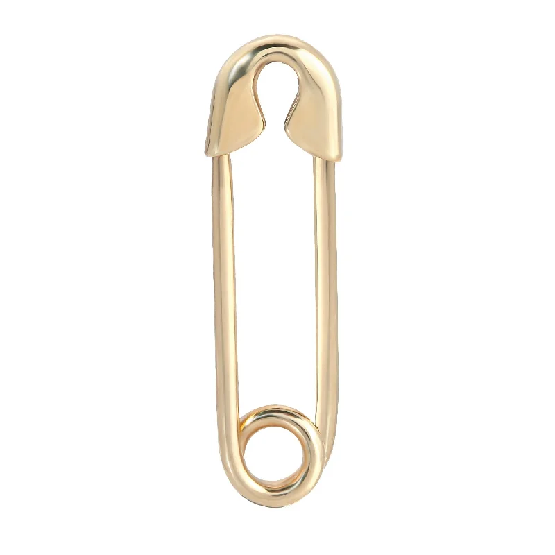 14K Gold Safety Pin Earring