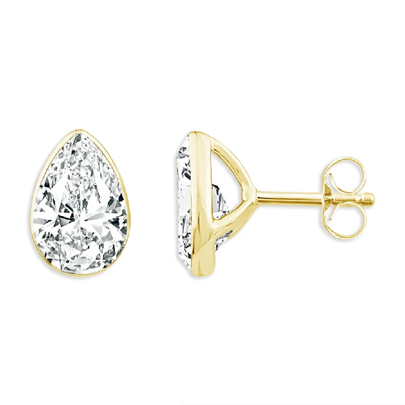 14K Yellow Gold 1.50 CTW Pear Lab Grown Diamonds Stud Earrings