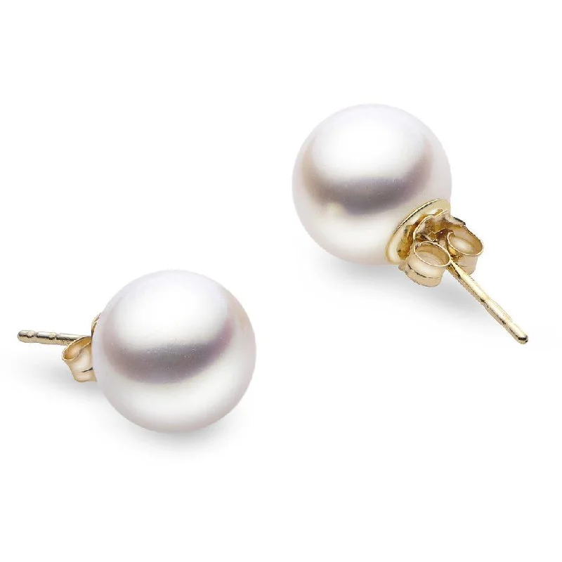 14K Yellow Gold 10mm Freshwater Pearl Stud Earrings