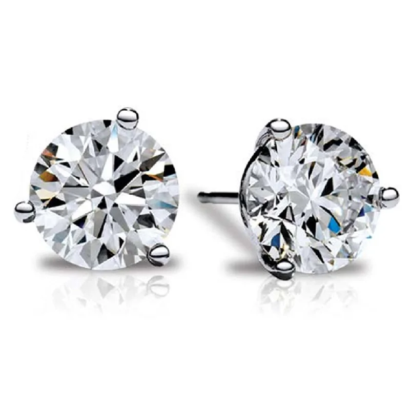 18K White Gold 'Fire & Ice' 0.25 CTW Diamond Stud Earrings