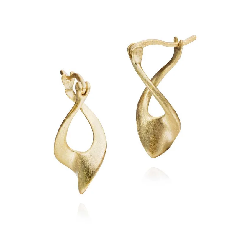 18K Yellow Gold Vermeil Twist Hoop Earrings