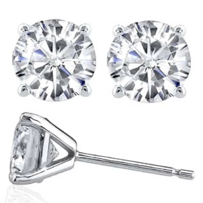 Mountz Collection 4.03CTW Diamond Stud Earrings in 14K White Gold