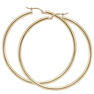 2.5x50mm Snap Top Tube Hoop Earrings