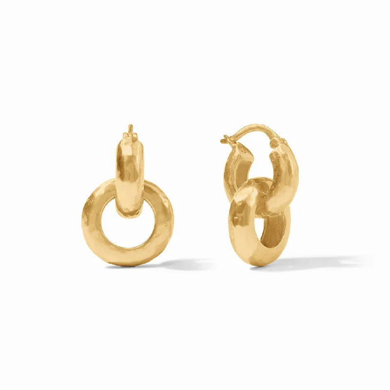 24K Yellow Gold Overlay 'Catalina' 2-In-1 Earring