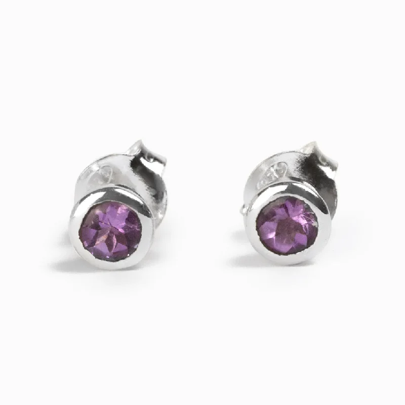 Amethyst Stud Earrings