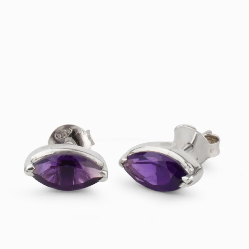 Amethyst Stud Earrings