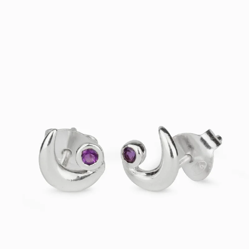 Amethyst Stud Earrings