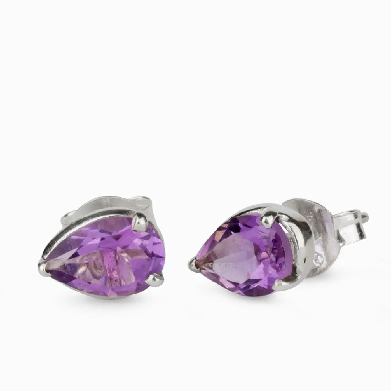 Amethyst Stud Earrings