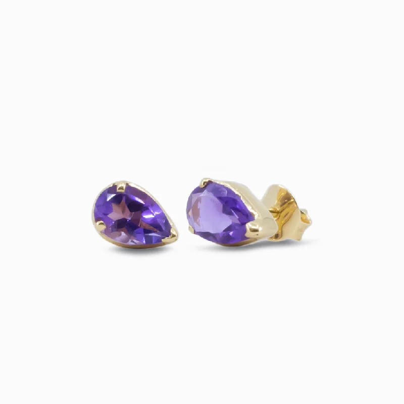 Amethyst Stud Earrings