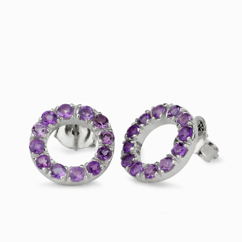 Amethyst Stud Earrings