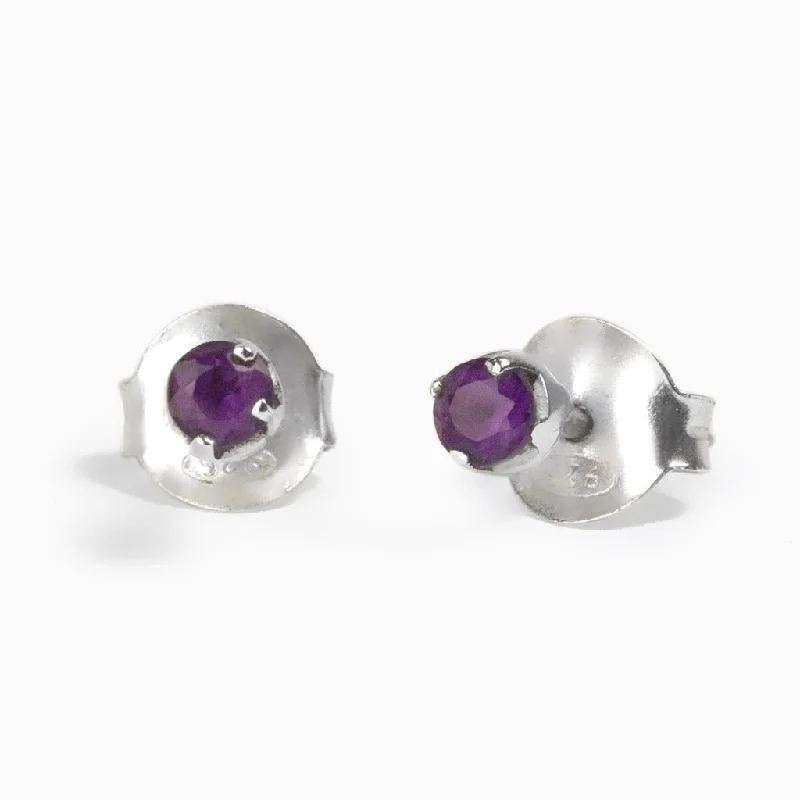 Amethyst Stud Earrings