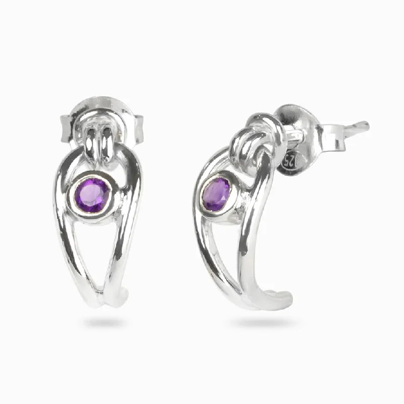 Amethyst Stud Earrings