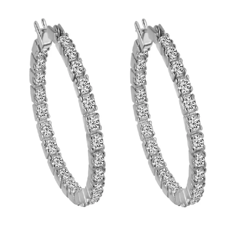 Crystal Hoop Earrings for Women