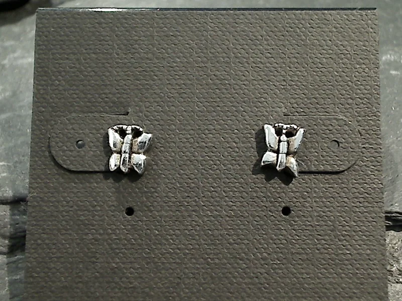 Sterling Silver Butterfly Stud Earrings