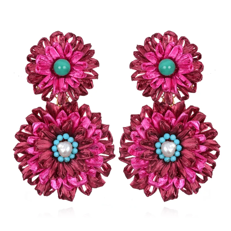 Bougainvillea Statement Earrings