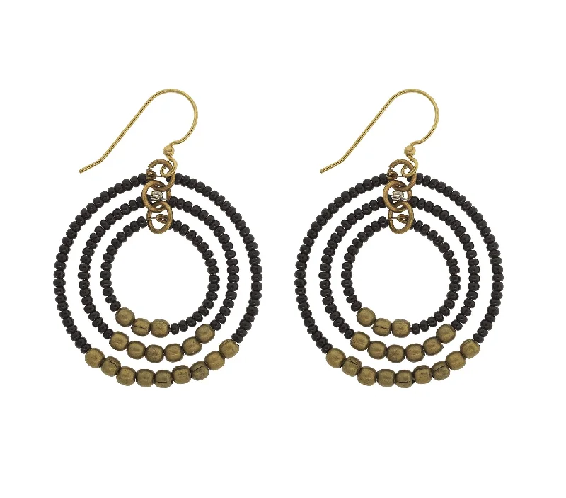 <br> Gyroscope Earring <br> Black