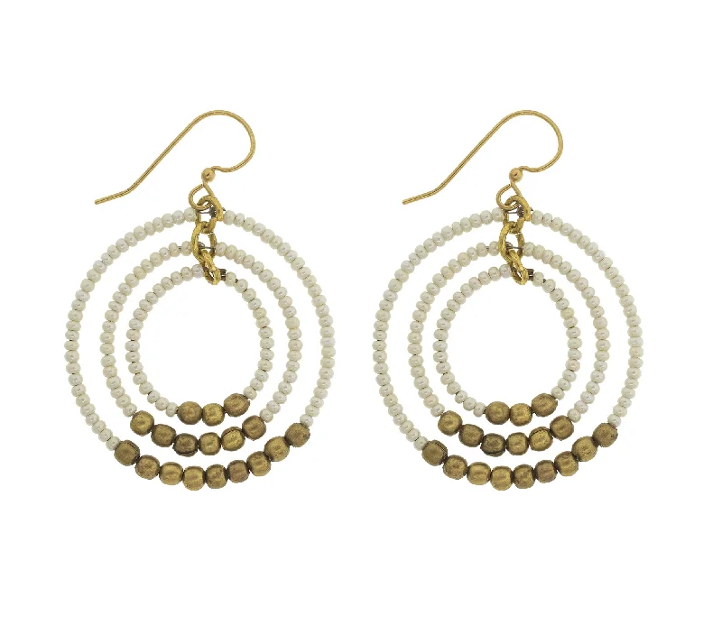 <br> Gyroscope Earring <br> Cream