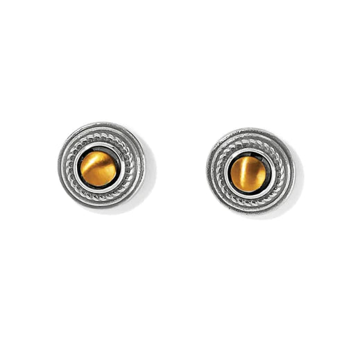 Brighton | Ferrara Monete Stud Earrings in Silver and Gold Tone