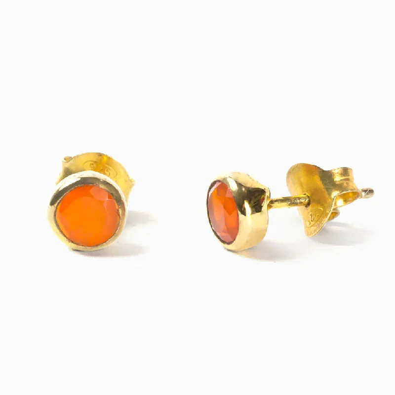 Carnelian Stud Earrings