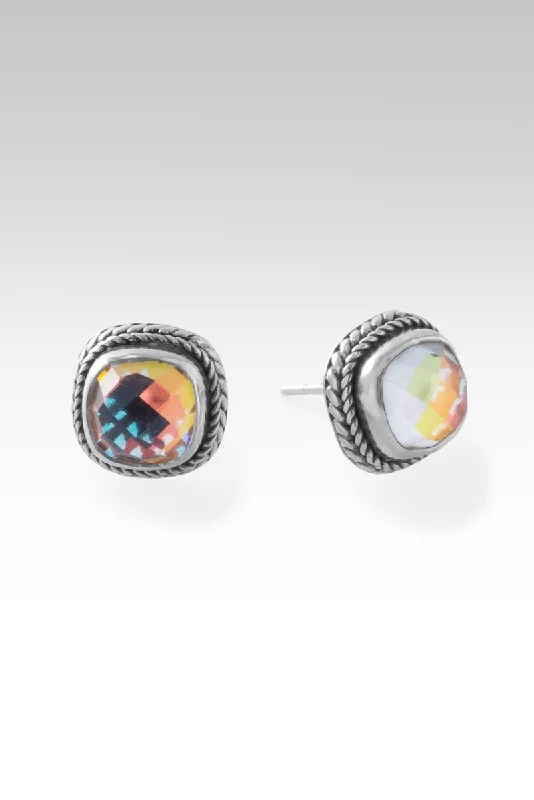 Choose Courage Earrings in Zero Mercury™ Mystic Quartz