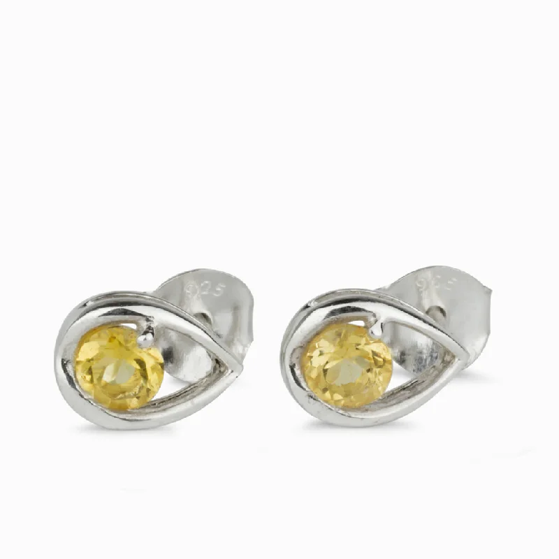 Citrine Stud Earrings