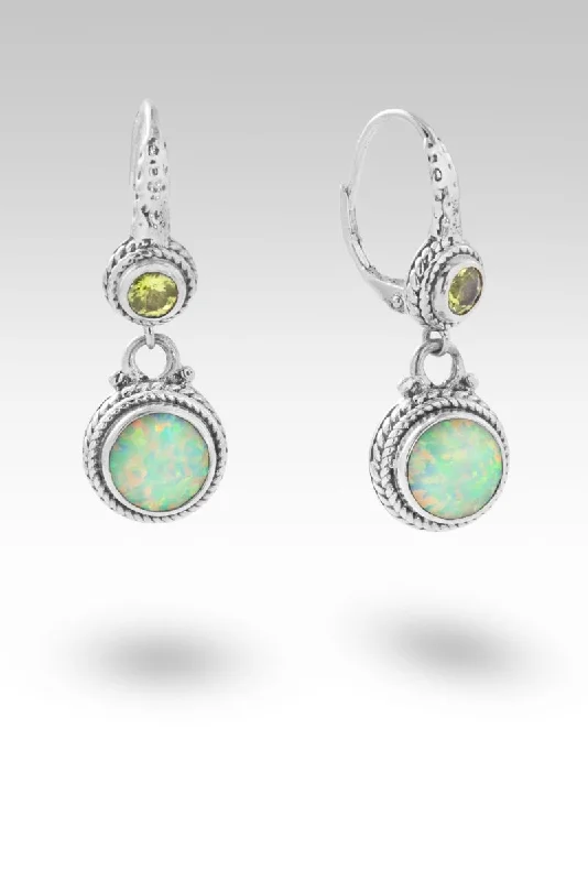 Courage to Trust Earrings™ in Green Tea Simulated Opal