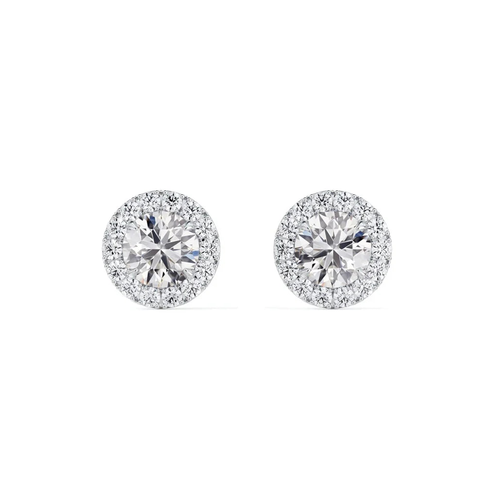 De Beers Forevermark Center Of My Universe Halo Diamond Stud Earrings (0.446ctw)