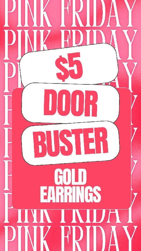 DOORBUSTER #1 GOLD EARRINGS