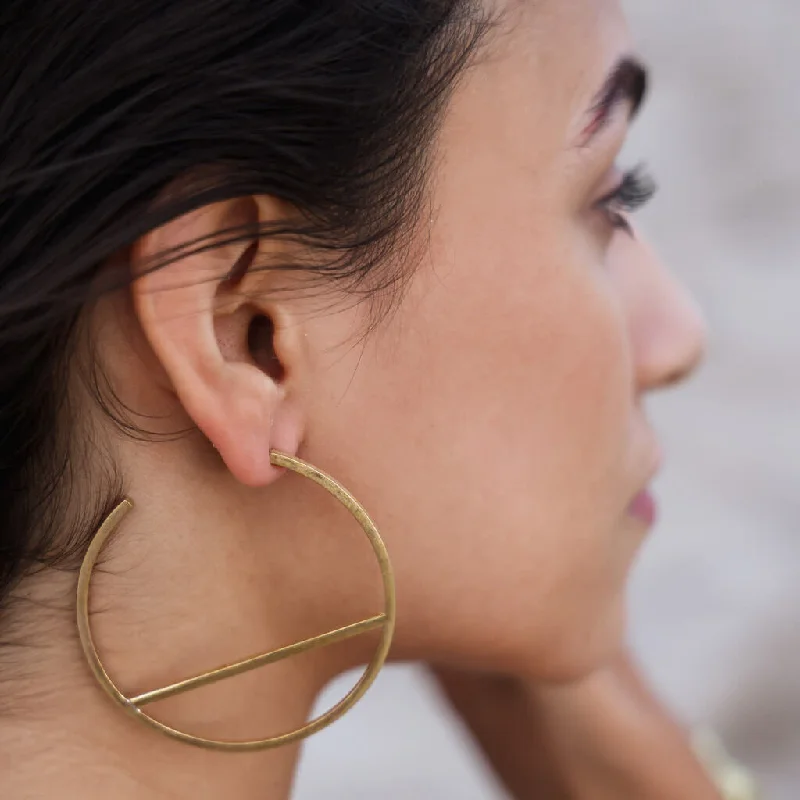 Embrace Hoop Earrings - Brass