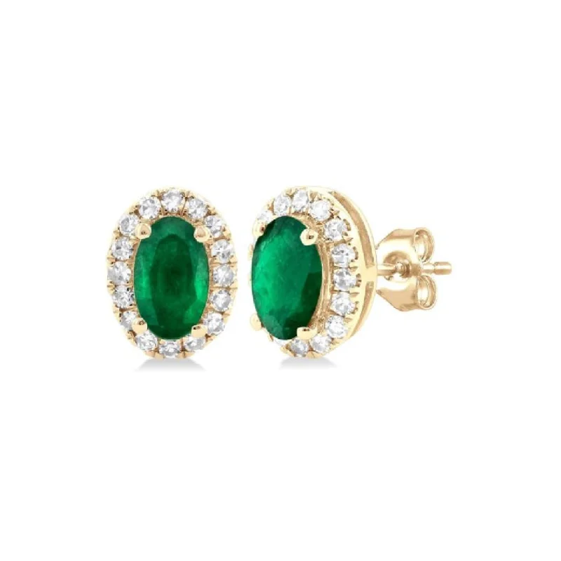 Emerald and Diamond Earrings