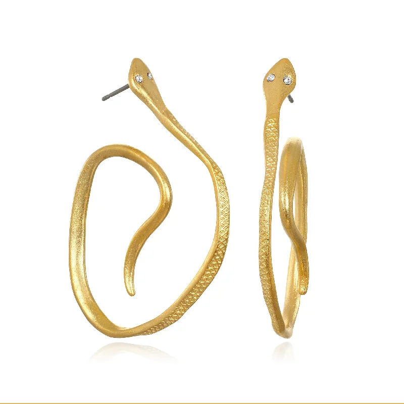 Enchanted Snake Hoop Earrings