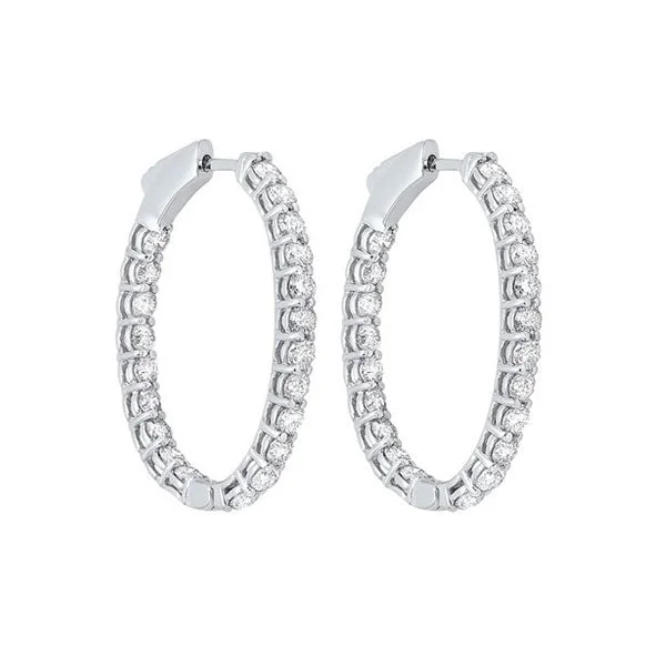 14Kt White Gold Diamond (3Ctw) Earring