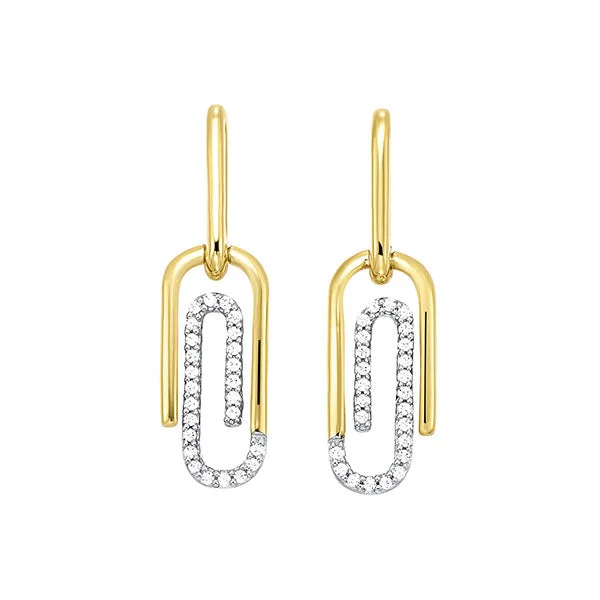 10KT YELLOW GOLD DIAMOND (1/6CTW) EARRING