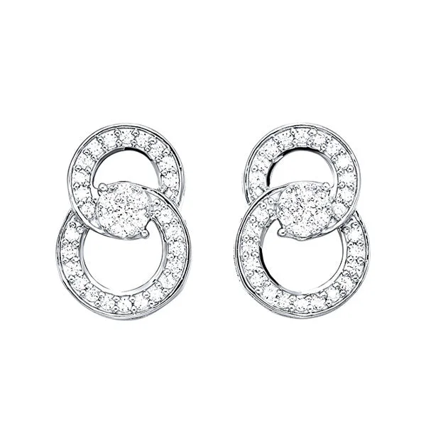 10KT WHITE GOLD DIAMOND (1/2CTW) EARRING