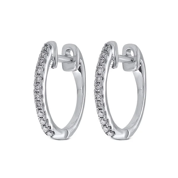 10Kt White Gold Diamond (1/10 Ctw) Earring