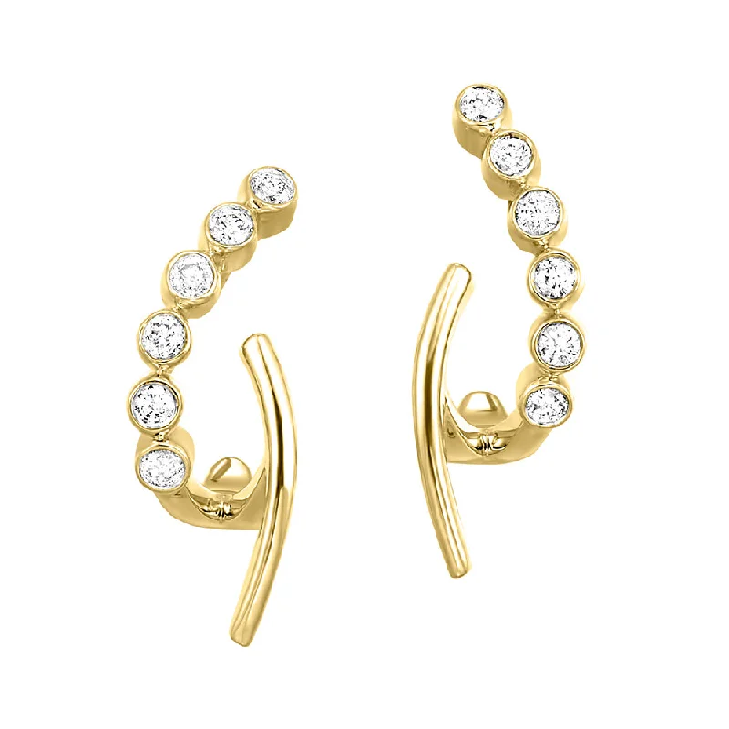 10KT YELLOW GOLD DIAMOND (1/5CTW) EARRING