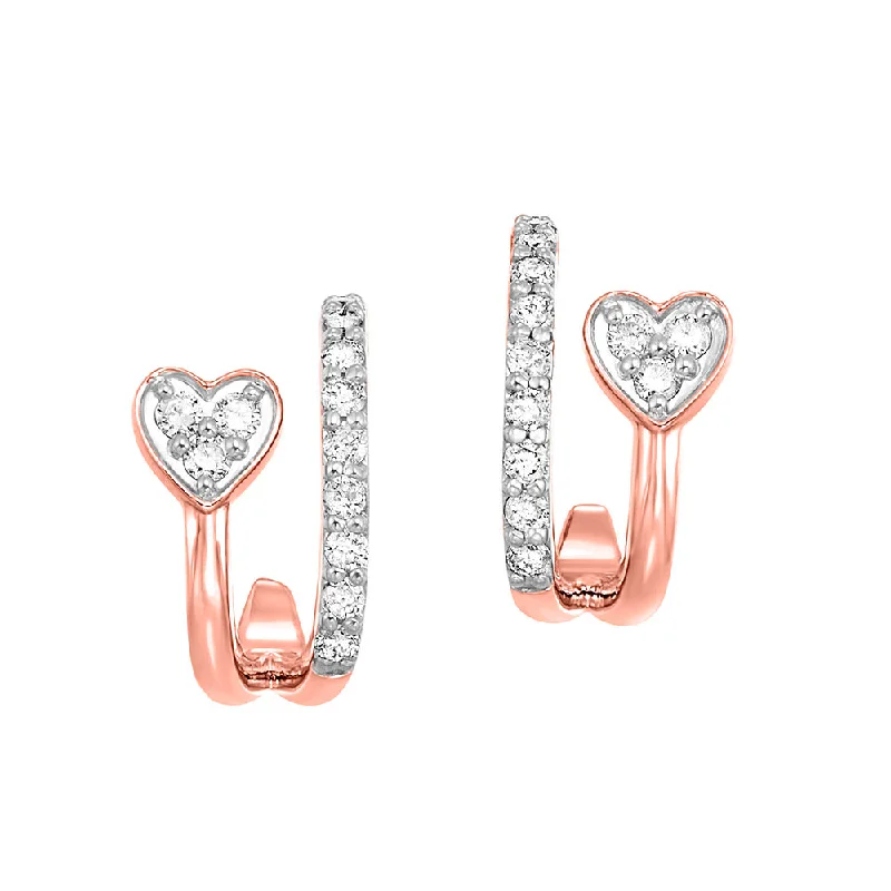 10Kt Rose Gold Diamond 1/4Ctw Earring