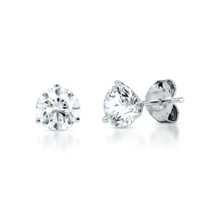 Estate 14K White Gold 0.75cttw SI2-I1 H-I Diamond Stud Earrings