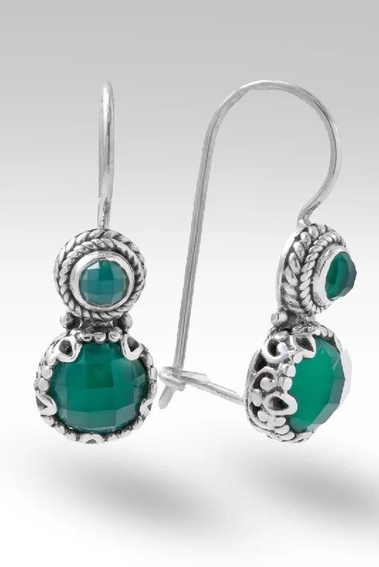 Faith in the Unseen Earrings™ in Green Onyx