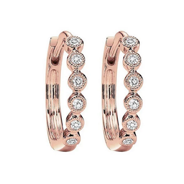 10KT ROSE GOLD DIAMOND (1/8CTW) EARRING