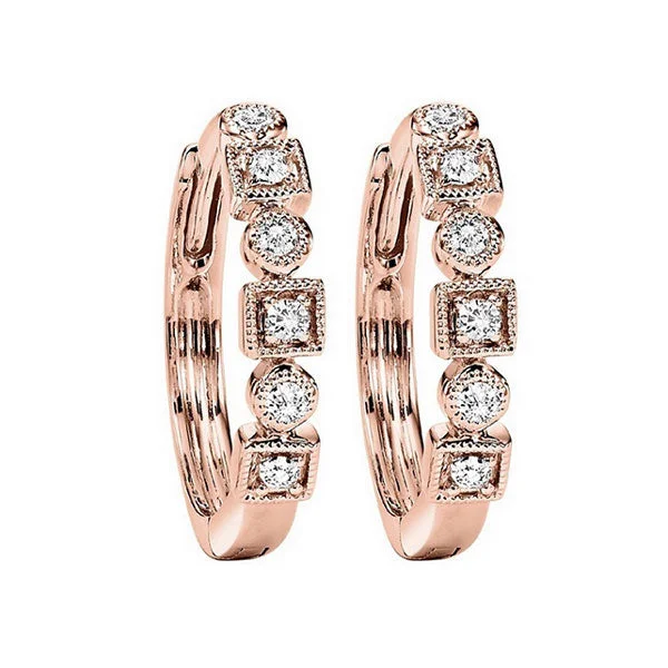 10KT ROSE GOLD DIAMOND (1/8CTW) EARRING