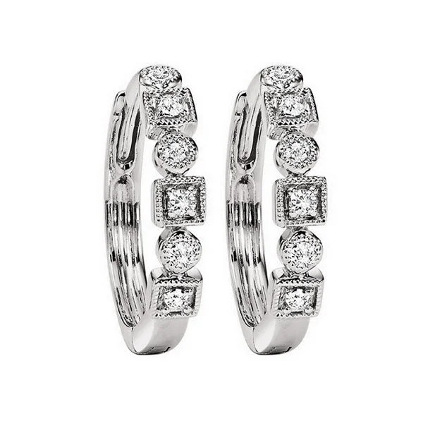 10KT WHITE GOLD DIAMOND (1/8CTW) EARRING