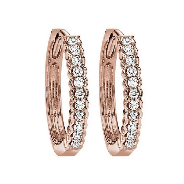 10KT ROSE GOLD DIAMOND (1/6CTW) EARRING