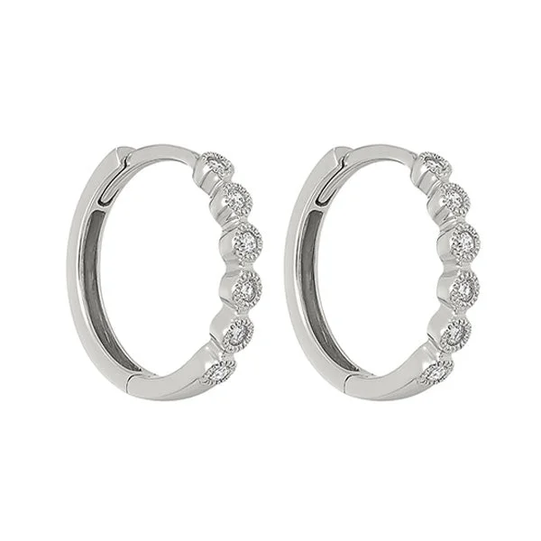 14KT WHITE GOLD DIAMOND (1/8CTW) EARRING