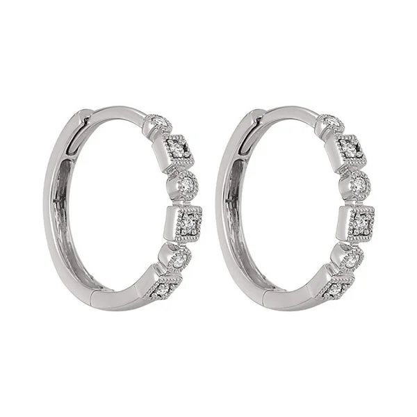 14KT WHITE GOLD DIAMOND (1/8CTW) EARRING