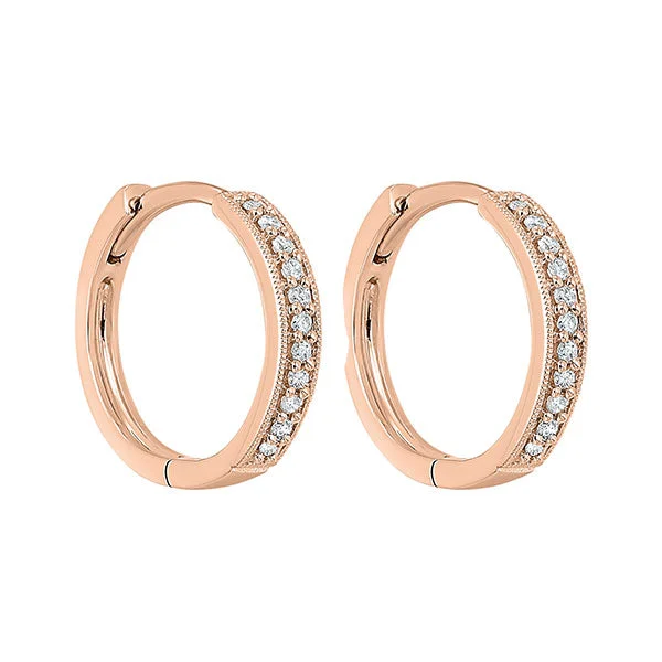 14KT ROSE GOLD DIAMOND (1/6CTW) EARRING