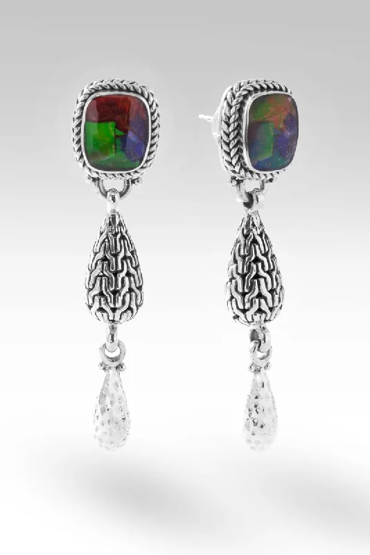 Fear Not Earrings™ in Ammolite Triplet